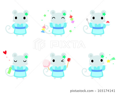 Tanabata mouse icon set Tanabata mouse icon set 103174141