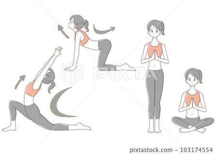 Female yoga poses 103174554