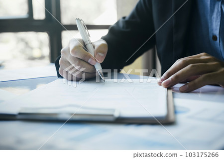 Business man sign a contract investment professional document agreement. Business man sign a contract investment professional document agreement. 103175266