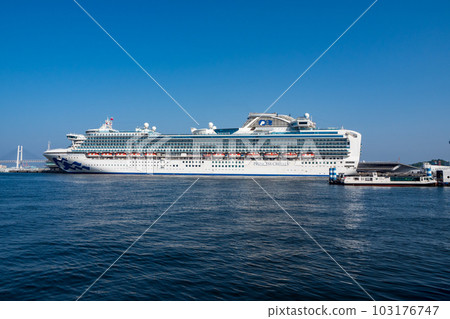 Diamond Princess anchored at Yokohama Port Osanbashi Diamond Princess anchored at Yokohama Port Osanbashi 103176747
