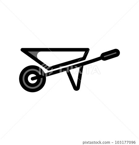 Illustration Vector Graphic of Wheelbarrow icon 103177096