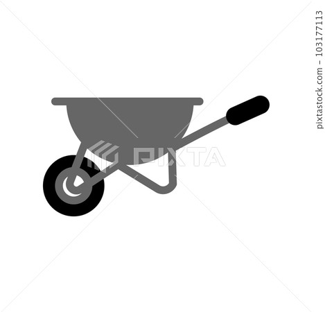 Illustration Vector Graphic of Wheelbarrow icon Illustration Vector Graphic of Wheelbarrow icon 103177113