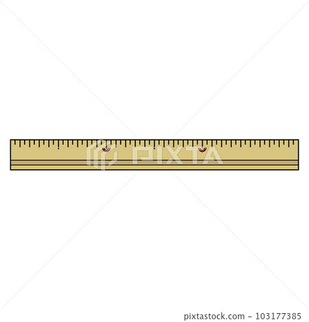 Illustration of a nostalgic 30cm ruler Illustration of a nostalgic 30cm ruler 103177385