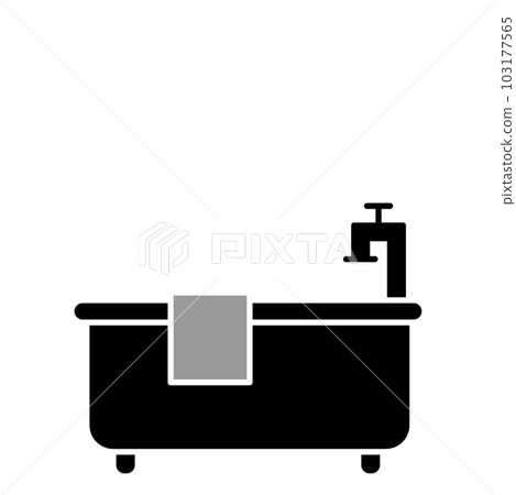 Illustration Vector graphic of bath tub icon 103177565