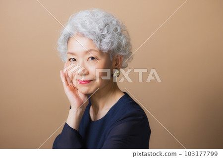 A woman with gray hair 103177799