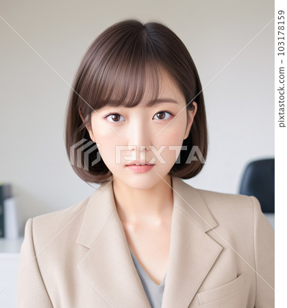 20 多歲的女性，新員工，AI 生成的圖像 103178159