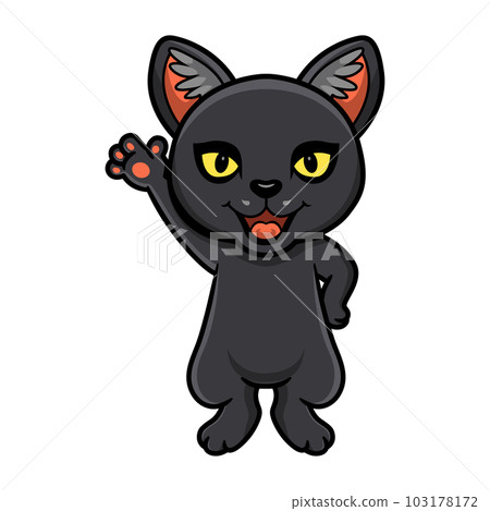 Cute little black panther cartoon 103178172