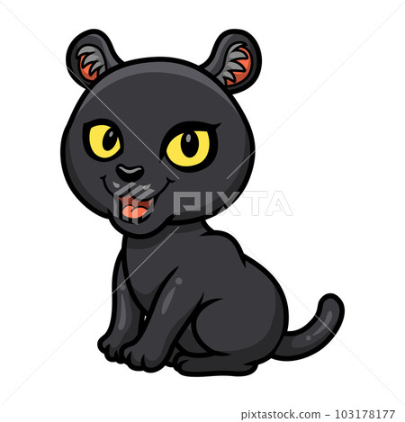Cute little black panther cartoon Cute little black panther cartoon 103178177