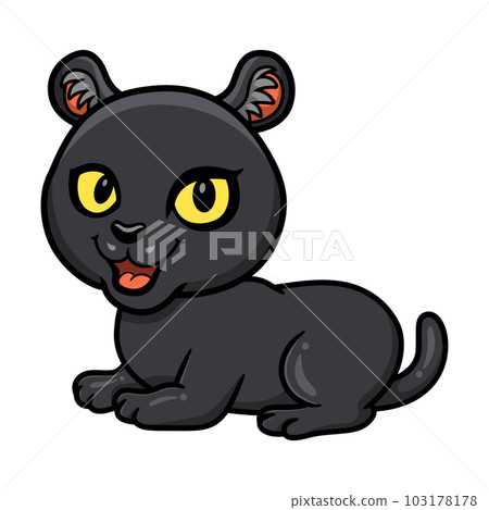 Cute little black panther cartoon Cute little black panther cartoon 103178178
