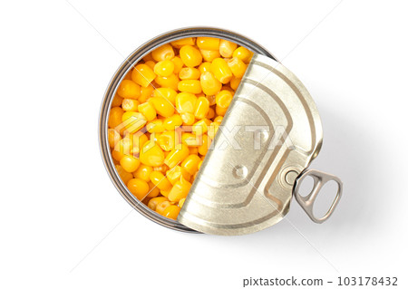 Sweet canned corn isolated 103178432