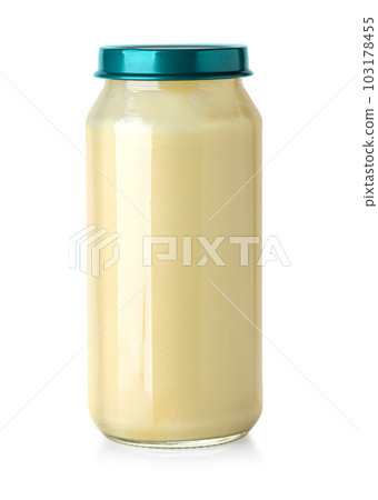 Small Glass Jar of Baby Food 103178455