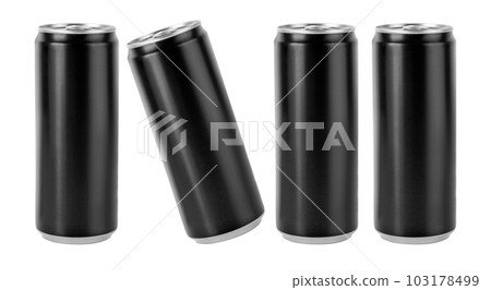Black Metal Aluminum Beverage Drink Can 103178499