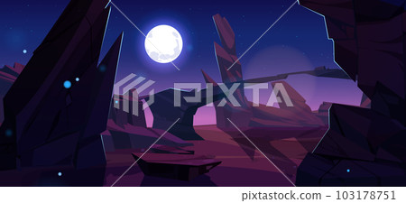 Mountains landscape with rocks at night Mountains landscape with rocks at night 103178751