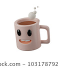 cute coffee mug 3d cartoon 103178792
