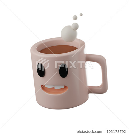 cute coffee mug 3d cartoon 103178792