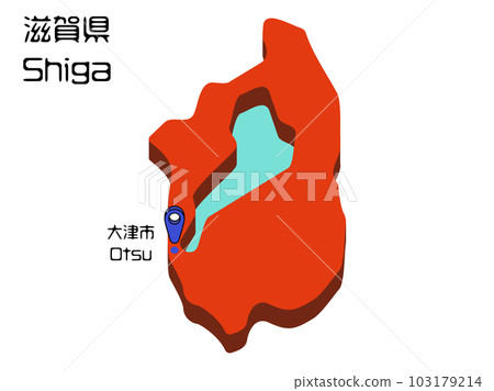地圖三維滋賀縣矢量圖 103179214