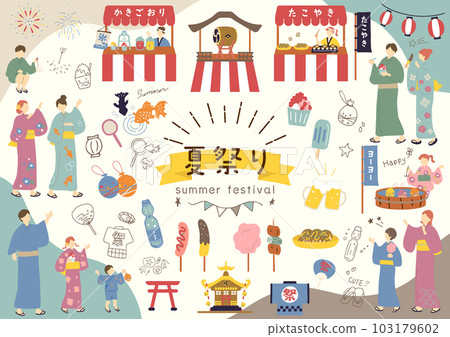 People who enjoy the summer festival 103179602