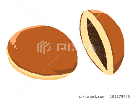 hand drawn illustration of dorayaki 103179736