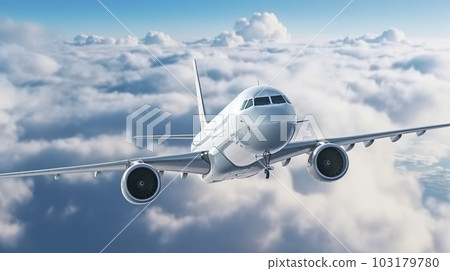 飛向天空的客機“AI生成圖像” 103179780