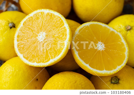 Fresh yellow citrus golden orange 103180406