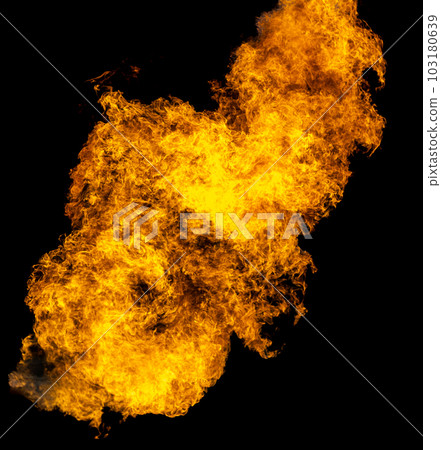 Bonfire energy that burns from gas isolated on black isolated background - Beautiful. Bonfire energy that burns from gas isolated on black isolated background - Beautiful. 103180639