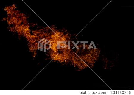 Bonfire energy that burns from gas isolated on black isolated background - Beautiful. Bonfire energy that burns from gas isolated on black isolated background - Beautiful. 103180706