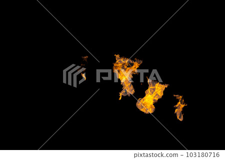 Bonfire energy that burns from gas isolated on black isolated background - Beautiful. Bonfire energy that burns from gas isolated on black isolated background - Beautiful. 103180716