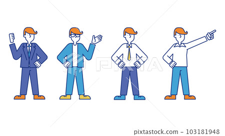 Male business person illustration set A Male business person illustration set A 103181948