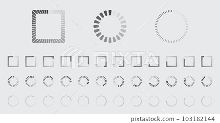 Circular Loading Buffering Icons Vector Set Circular Loading Buffering Icons Vector Set 103182144