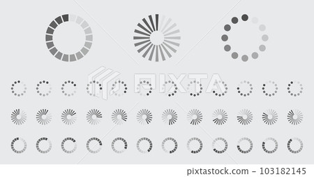 Circular Loading Buffering Icons Vector Set Circular Loading Buffering Icons Vector Set 103182145