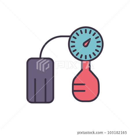 Tonometer related vector icon. 103182165