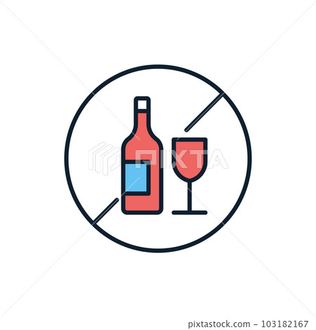 No Drinking related vector icon. 103182167