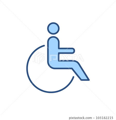 Disabled related vector icon. 103182215