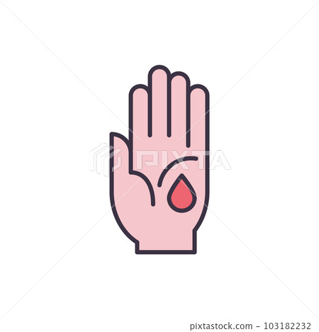 Wound related vector icon. Wound related vector icon. 103182232