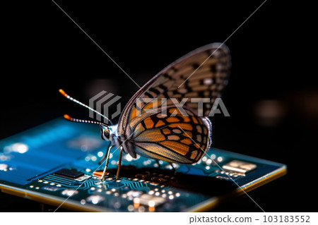 Computer chip with processor background. Created with generative Ai technology. 103183552