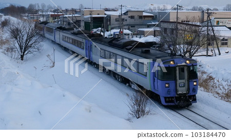 JR Hokkaido Kiha 183 series railroad train limited express JR Hokkaido Kiha 183 series railroad train limited express 103184470