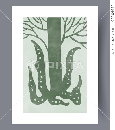 Abstract tree underground roots wall art print Abstract tree underground roots wall art print 103184631
