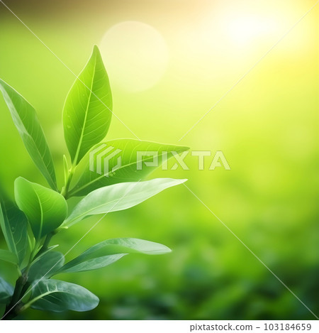 Background of green tea plantation. Ai generated. Illustration. 103184659
