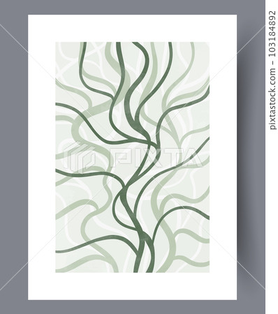 Abstract tracery linear chaos wall art print 103184892