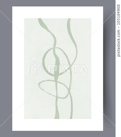 Abstract lines tortuous template wall art print 103184908