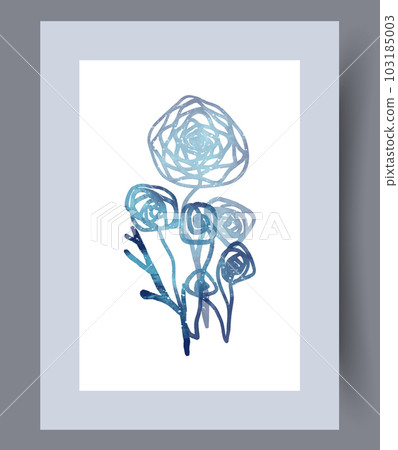 Still life flowers aesthetic wall art print 103185003