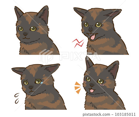 Cat emotions set (chorus) 103185011