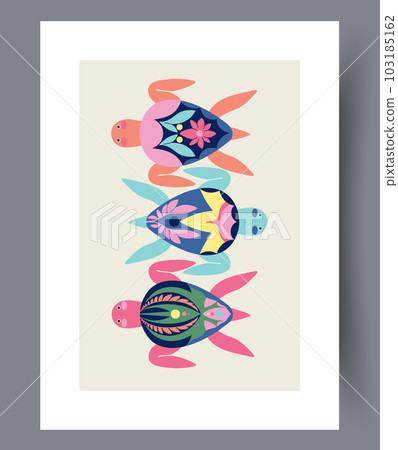 Animal turtle reptile wall art print 103185162