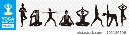 yoga silhouette vector yoga silhouette vector 103186596