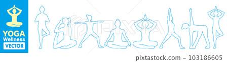 yoga silhouette vector 103186605