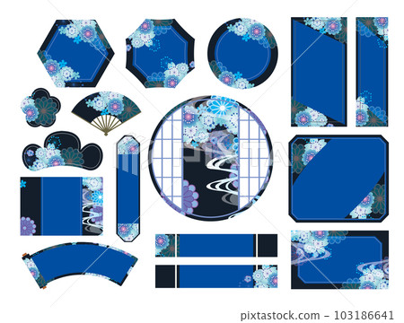 Cool Japanese style image frame frame set 103186641