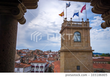 Santiago de Compostela view from the Cathedral, Galicia, Spain 103186805