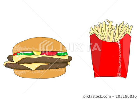 Hamburger and potato Hamburger and potato 103186830