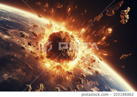 隕石碰撞“人工智能生成圖像” 隕石碰撞“人工智能生成圖像” 103186862