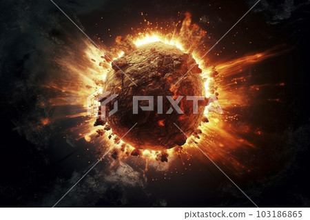 Meteorite collision "AI-generated image" Meteorite collision "AI-generated image" 103186865